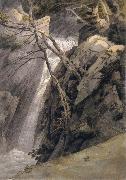 Francis Towne Waterfall near Ambleside oil painting